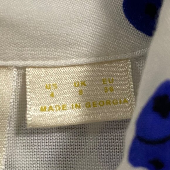 Anthropologie Maeve Blueberry Blithe Button Up Blouse Size 4 - Picture 5 of 9